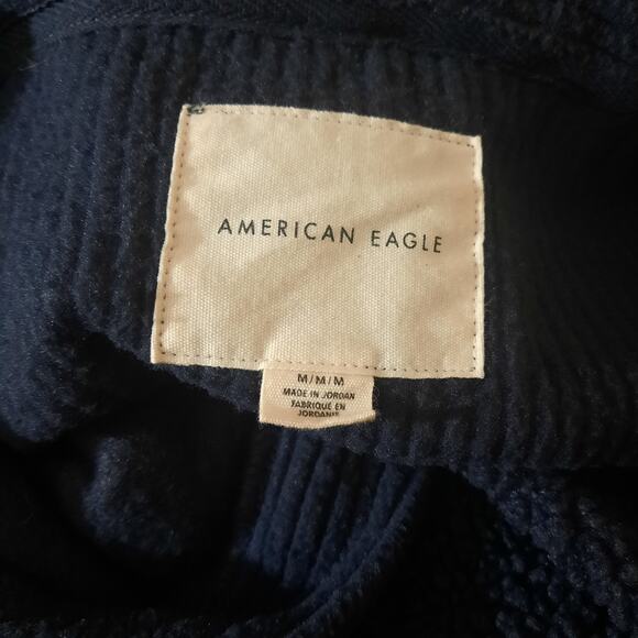 American Eagle Womens Oversized Drop Shoulder Teddy Bear Shacket Size Medium - Picture 3 of 6